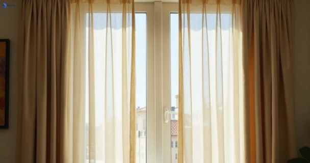 Dusty and dull curtains in cronulla-nsw before steam cleaning